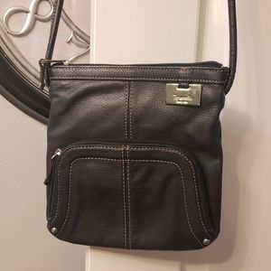 Tignanello black leather crossbody